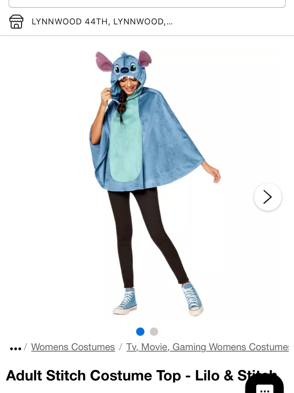 Adult stitch costume top - lilo & stitch